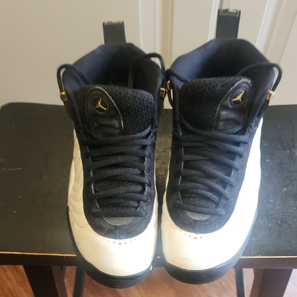 Jordan Men's Black and White High-Top Sneakers